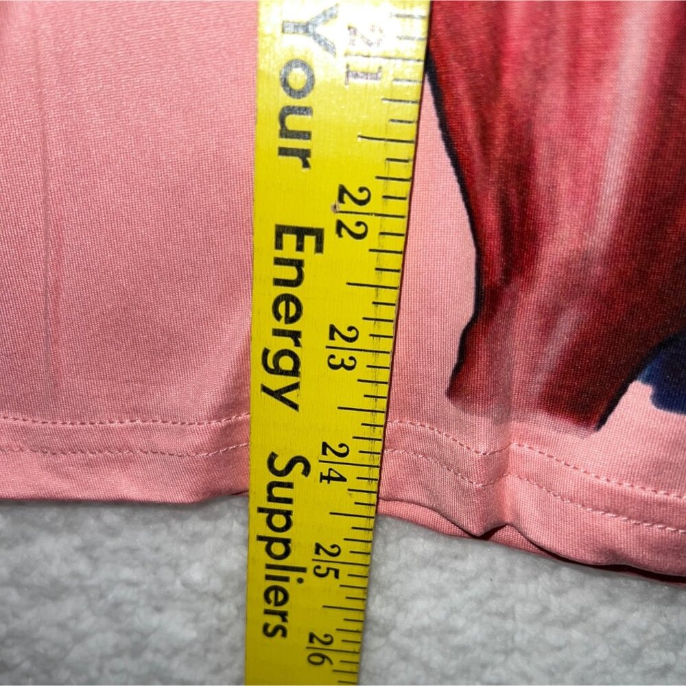 Misses Medium “Good Shoes Take You Good Places” Graphic Tee Pink Polyester Blend - Picture 7 of 7